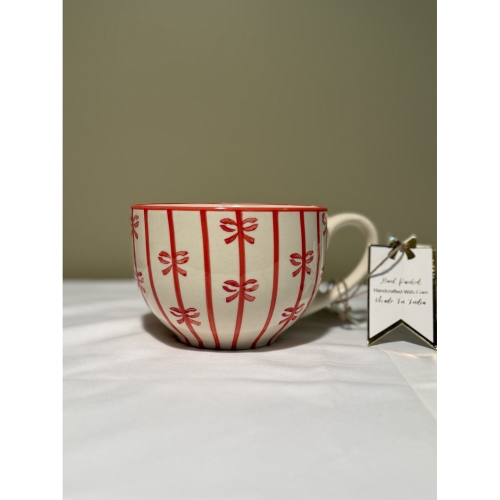 Large Red Bow‎ Coquette Coffee Mug New